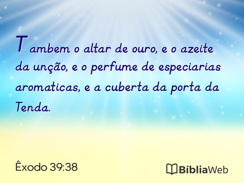 Êxodo 39:38 em imagem para compartilhar