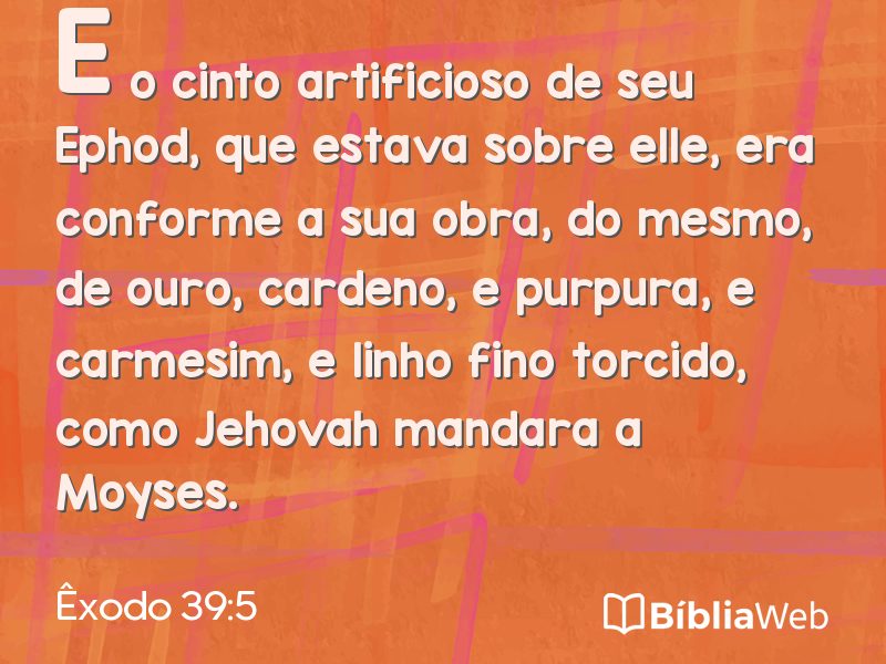Êxodo 39:5 em imagem para compartilhar