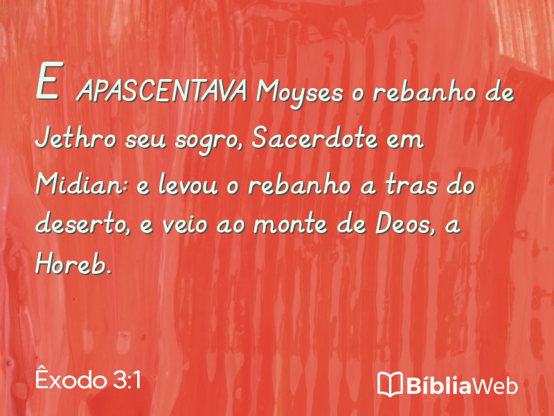 Êxodo 3:1 em imagem para compartilhar