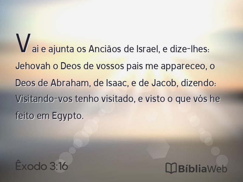 Êxodo 3:16 em imagem para compartilhar