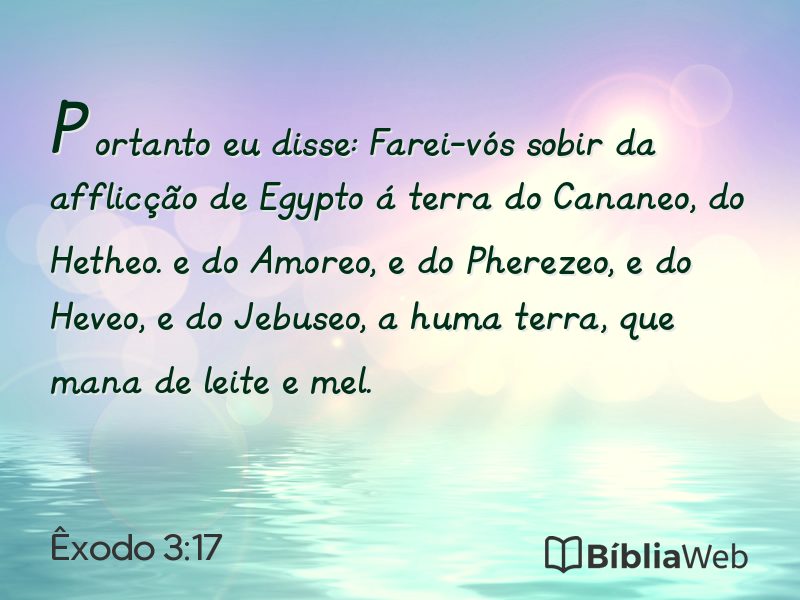Êxodo 3:17 em imagem para compartilhar