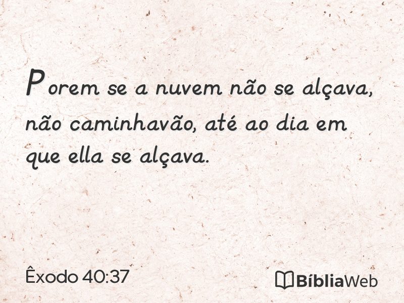 Êxodo 40:37 em imagem para compartilhar
