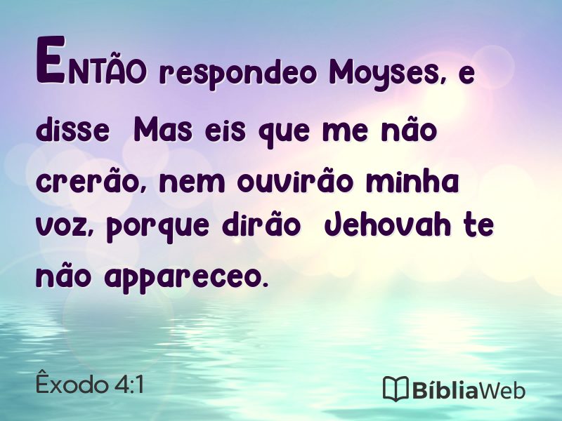 Êxodo 4:1 em imagem para compartilhar