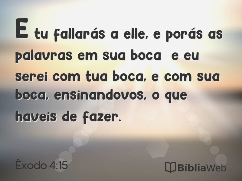 Êxodo 4:15 em imagem para compartilhar