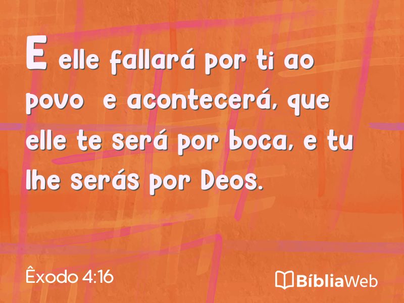 Êxodo 4:16 em imagem para compartilhar