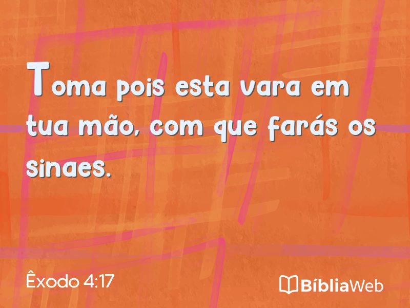 Êxodo 4:17 em imagem para compartilhar