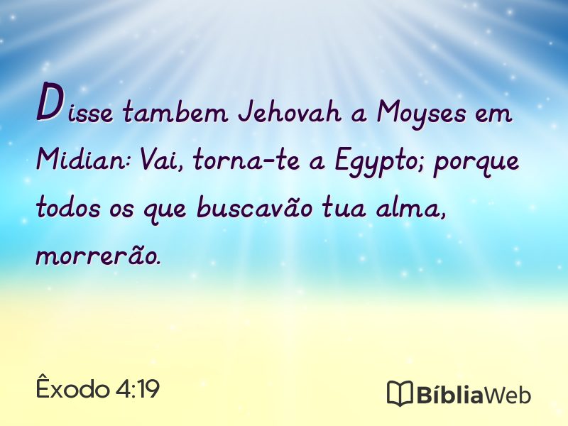 Êxodo 4:19 em imagem para compartilhar