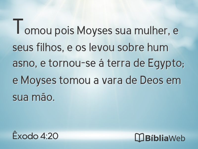Êxodo 4:20 em imagem para compartilhar