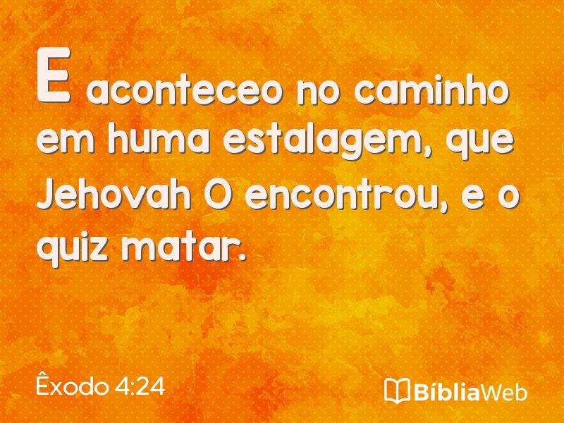 Êxodo 4:24 em imagem para compartilhar