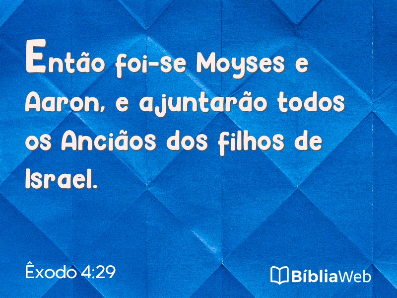 Êxodo 4:29 em imagem para compartilhar