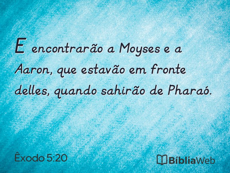 Êxodo 5:20 em imagem para compartilhar
