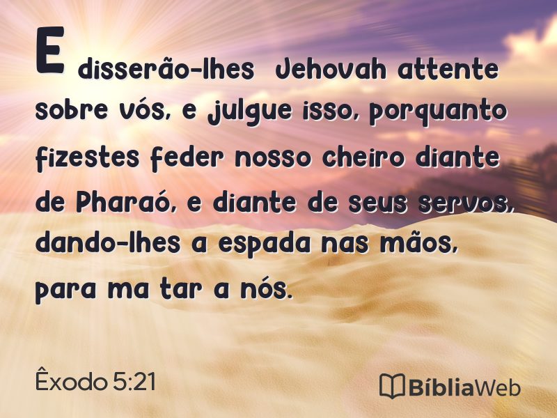 Êxodo 5:21 em imagem para compartilhar