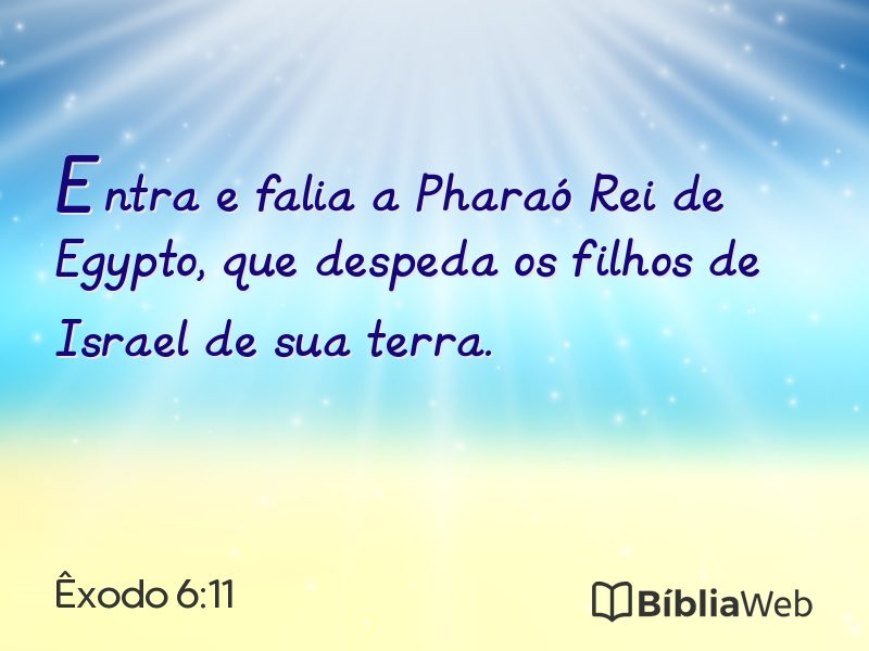 Êxodo 6:11 em imagem para compartilhar