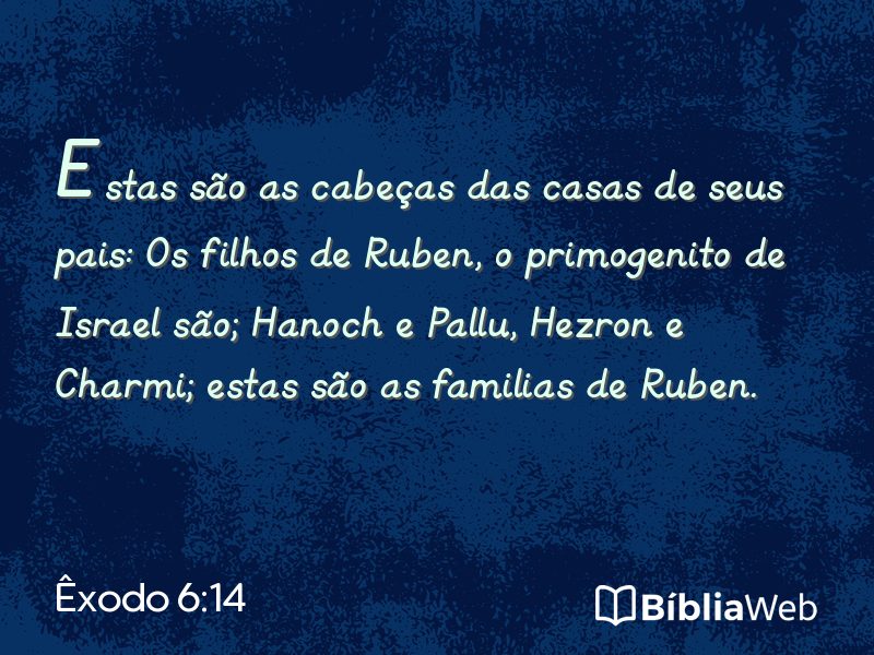 Êxodo 6:14 em imagem para compartilhar
