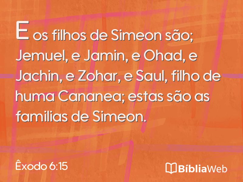 Êxodo 6:15 em imagem para compartilhar