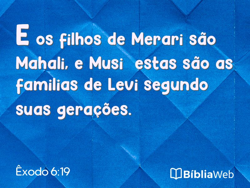 Êxodo 6:19 em imagem para compartilhar