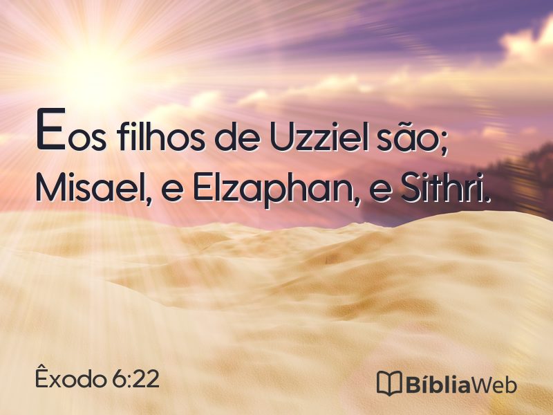 Êxodo 6:22 em imagem para compartilhar