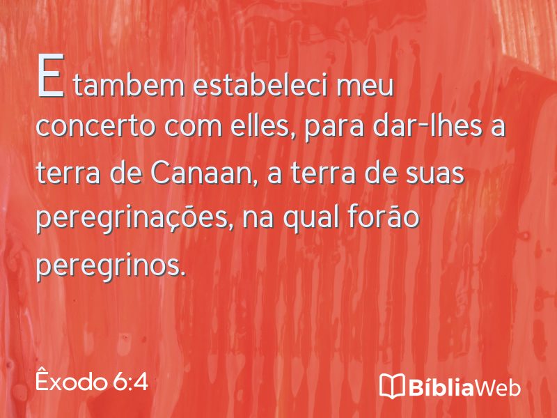 Êxodo 6:4 em imagem para compartilhar