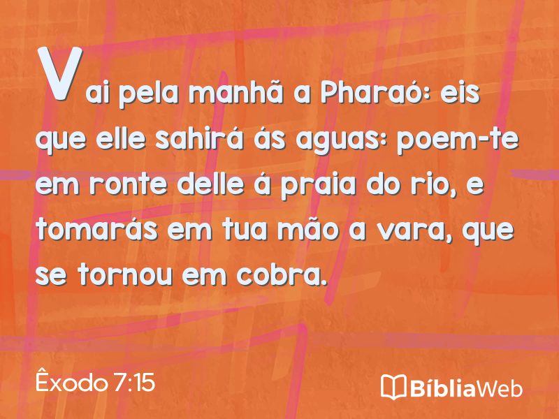 Êxodo 7:15 em imagem para compartilhar