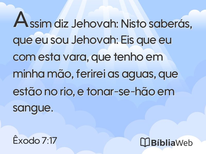 Êxodo 7:17 em imagem para compartilhar