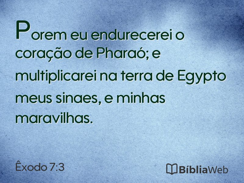 Êxodo 7:3 em imagem para compartilhar