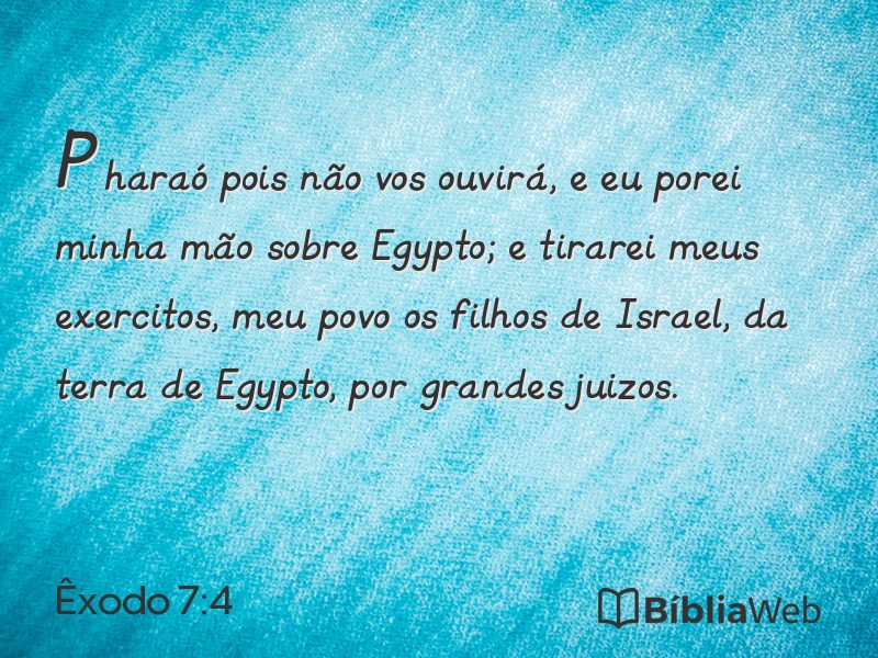 Êxodo 7:4 em imagem para compartilhar