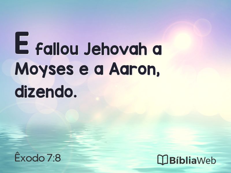 Êxodo 7:8 em imagem para compartilhar