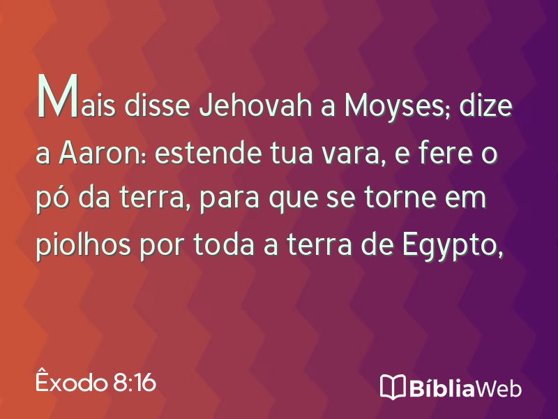 Êxodo 8:16 em imagem para compartilhar