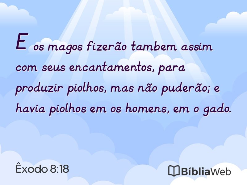 Êxodo 8:18 em imagem para compartilhar