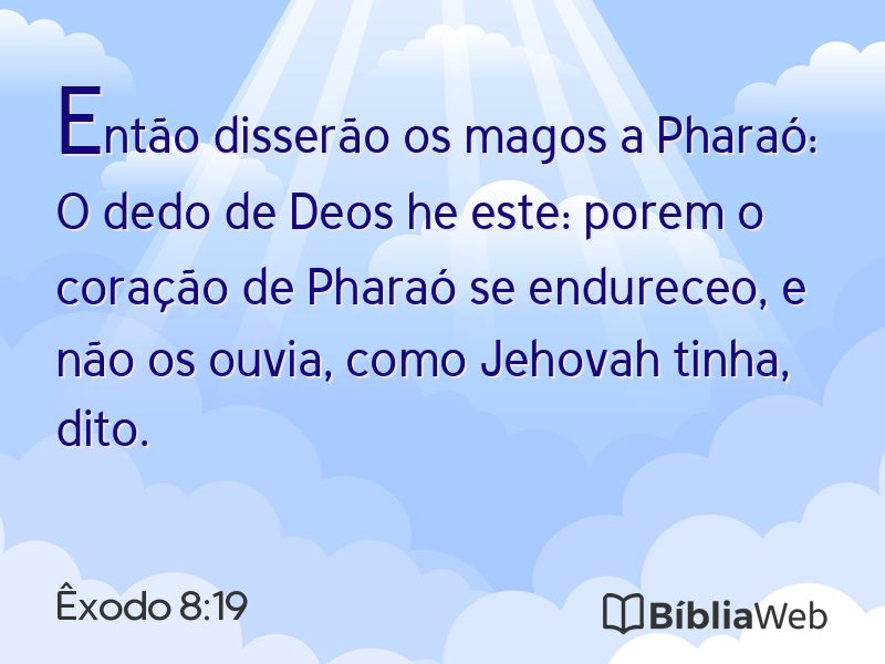 Êxodo 8:19 em imagem para compartilhar