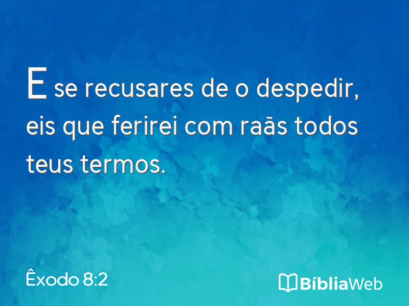 Êxodo 8:2 em imagem para compartilhar