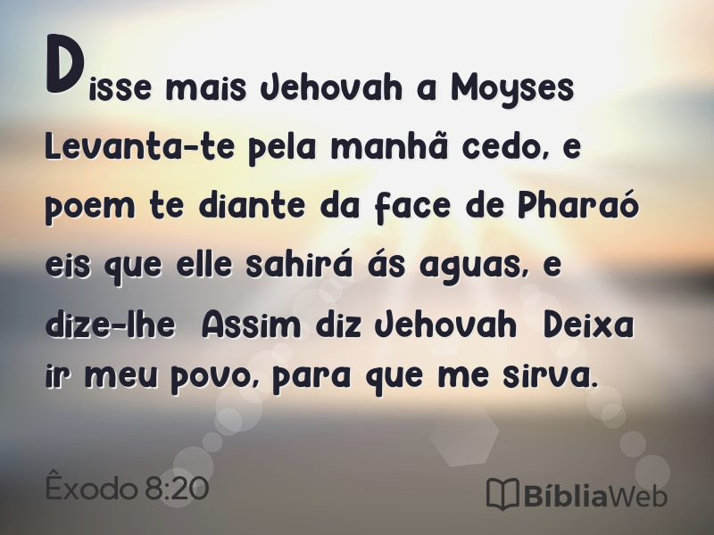 Êxodo 8:20 em imagem para compartilhar