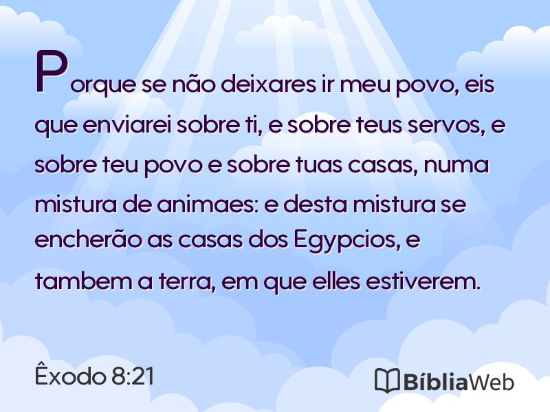 Êxodo 8:21 em imagem para compartilhar