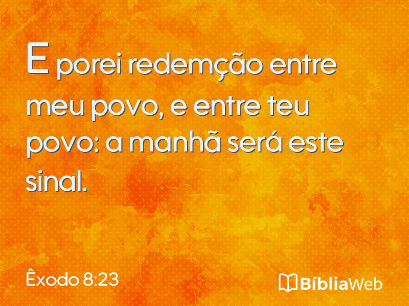 Êxodo 8:23 em imagem para compartilhar