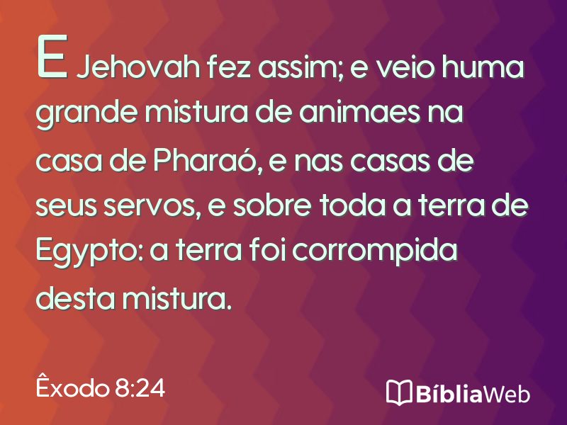 Êxodo 8:24 em imagem para compartilhar