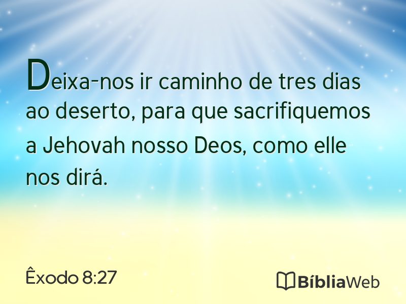 Êxodo 8:27 em imagem para compartilhar