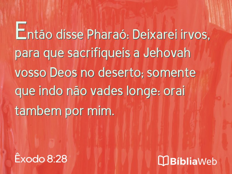 Êxodo 8:28 em imagem para compartilhar