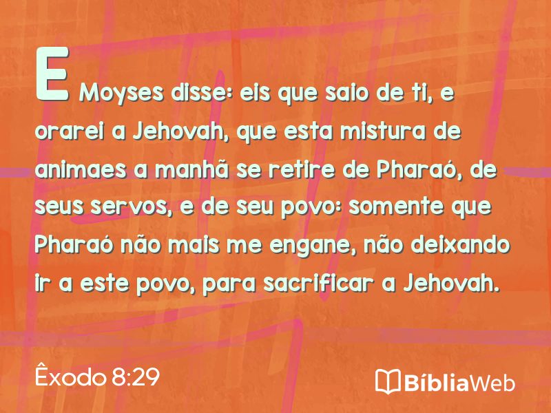 Êxodo 8:29 em imagem para compartilhar