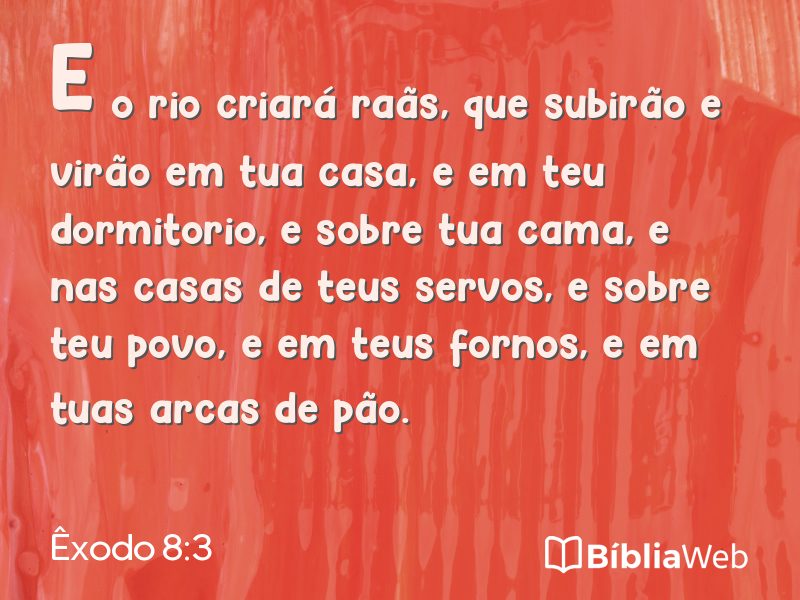 Êxodo 8:3 em imagem para compartilhar