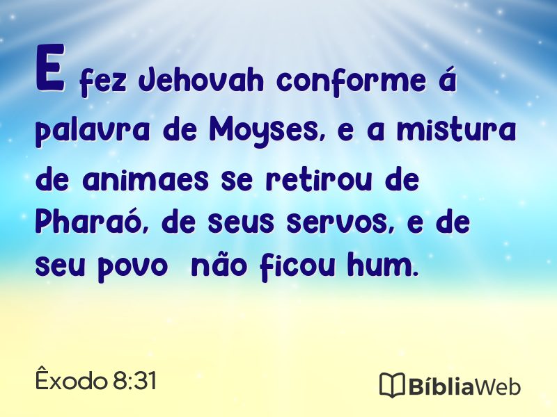Êxodo 8:31 em imagem para compartilhar
