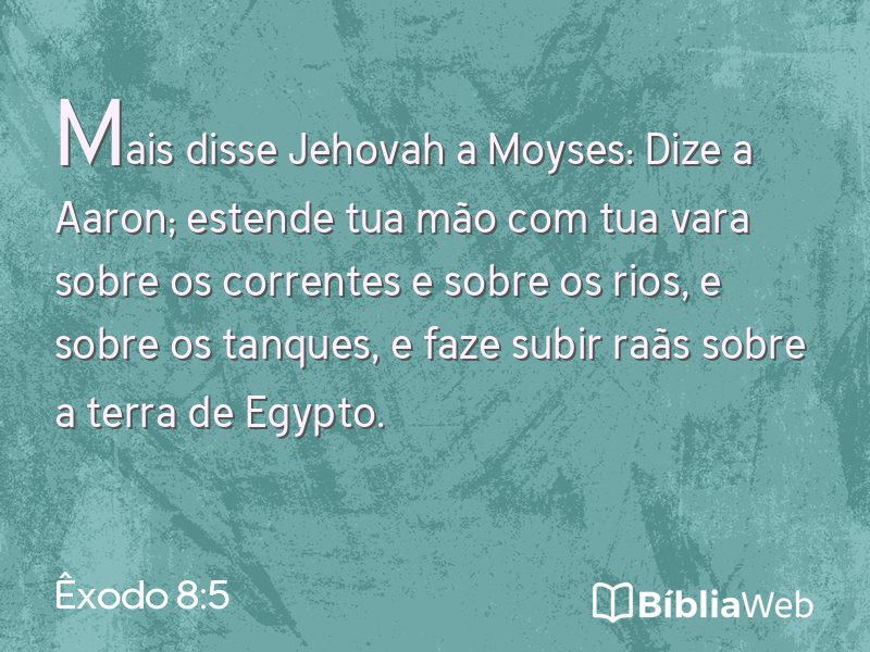 Êxodo 8:5 em imagem para compartilhar
