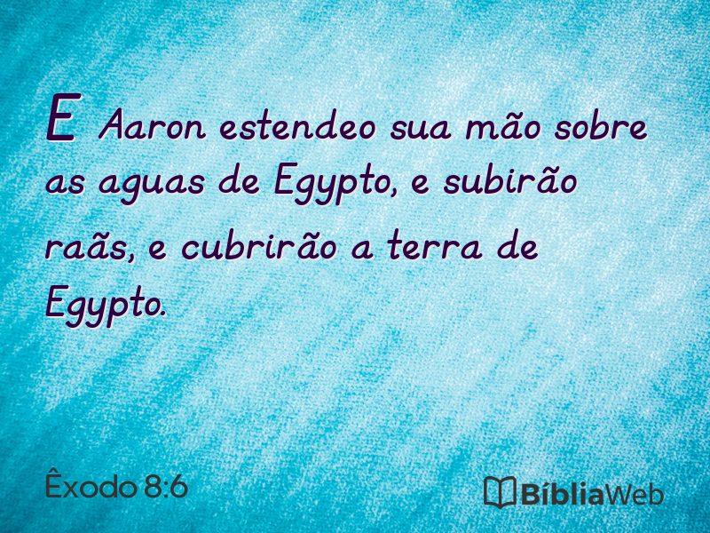 Êxodo 8:6 em imagem para compartilhar