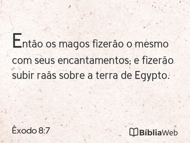 Êxodo 8:7 em imagem para compartilhar