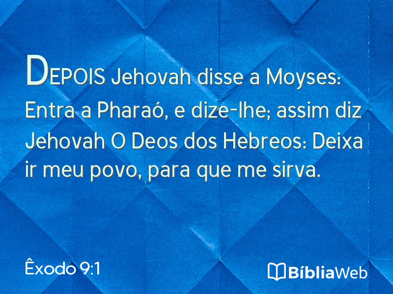 Êxodo 9:1 em imagem para compartilhar