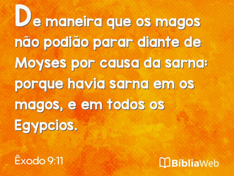 Êxodo 9:11 em imagem para compartilhar