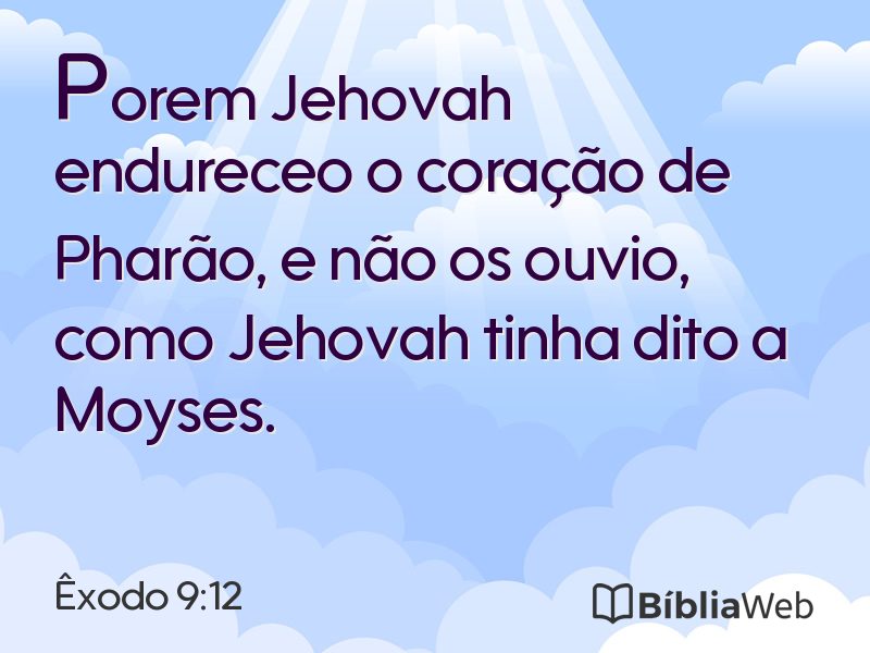 Êxodo 9:12 em imagem para compartilhar