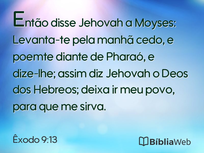 Êxodo 9:13 em imagem para compartilhar