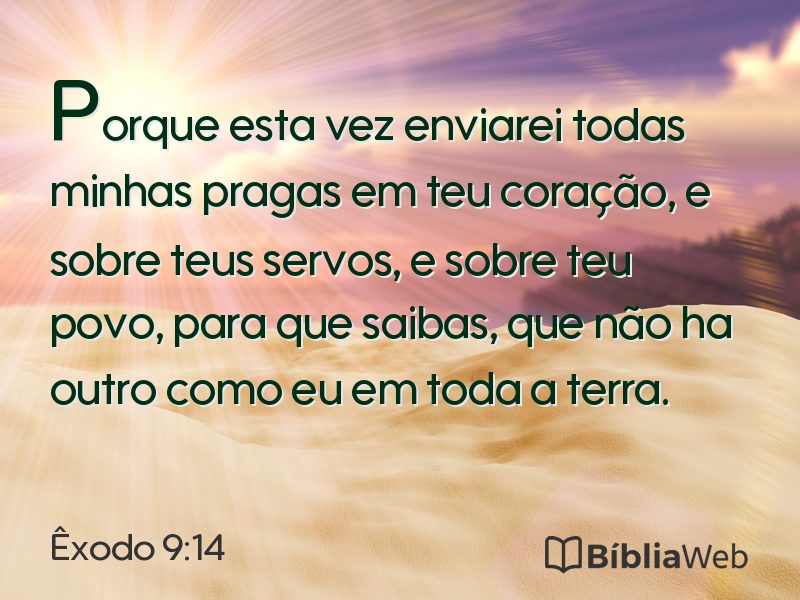 Êxodo 9:14 em imagem para compartilhar
