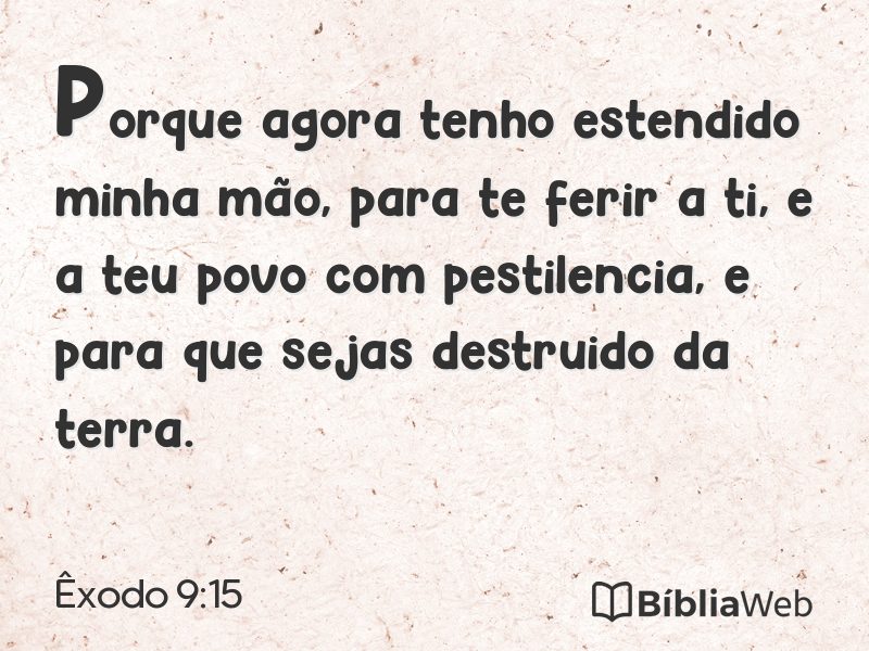 Êxodo 9:15 em imagem para compartilhar