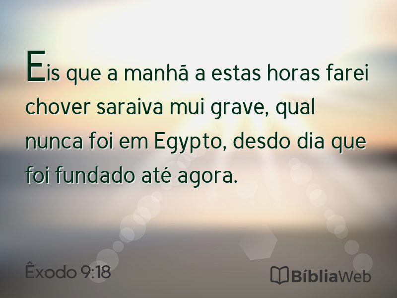 Êxodo 9:18 em imagem para compartilhar